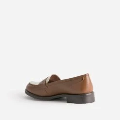 Mocassin Camel Et écru En Cuir -Caprices Chaussures Boutique WWWERM 10383580294 3