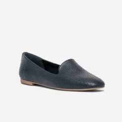 Slipper Bleu Marine Embossé Tressage 12 Slipper Bleu Marine Embossé Tressage -Caprices Chaussures Boutique WWWERM 10383580307 1