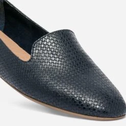 Slipper Bleu Marine Embossé Tressage 16 Slipper Bleu Marine Embossé Tressage -Caprices Chaussures Boutique WWWERM 10383580307 5