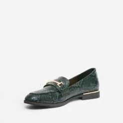 Mocassin Vert Effet Python -Caprices Chaussures Boutique WWWERM 10383580335 2