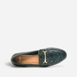 Mocassin Vert Effet Python -Caprices Chaussures Boutique WWWERM 10383580335 4