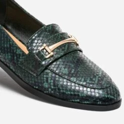 Mocassin Vert Effet Python -Caprices Chaussures Boutique WWWERM 10383580335 5