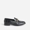 Mocassin Noir En Cuir à Chaîne -Caprices Chaussures Boutique WWWERM 10383580386 0