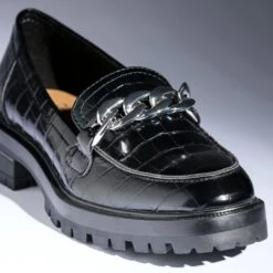 Mocassin TEXTO Noir Embossé Croco -Caprices Chaussures Boutique WWWERM 10383580394 6