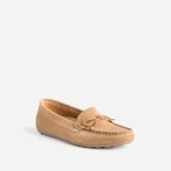 Mocassin Camel En Cuir Velours éco-conçu -Caprices Chaussures Boutique WWWERM 10383580403 1