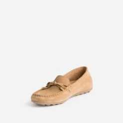 Mocassin Camel En Cuir Velours éco-conçu -Caprices Chaussures Boutique WWWERM 10383580403 2