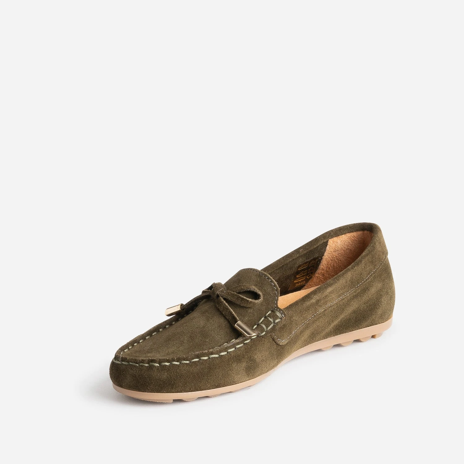 Mocassin Kaki En Cuir Velours éco-conçu 6 Mocassin Kaki En Cuir Velours éco-conçu – Image 4