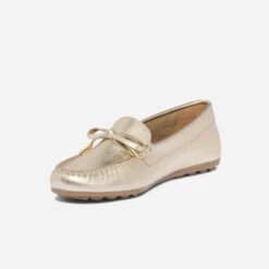 Mocassin Doré En Cuir -Caprices Chaussures Boutique WWWERM 10383580405 2