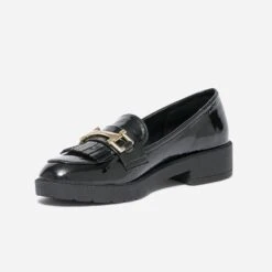 Mocassin Noir Verni à Franges -Caprices Chaussures Boutique WWWERM 10383580416 2