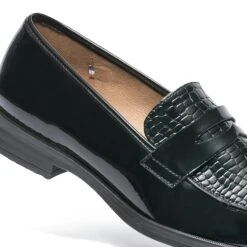 Mocassin ERAM FLEX Noir En Cuir Verni Embossé -Caprices Chaussures Boutique WWWERM 10383580421 5