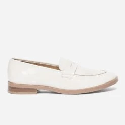 Mocassin ERAM FLEX écru En Cuir Verni