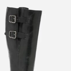 Botte Noire En Cuir à Double Boucle -Caprices Chaussures Boutique WWWERM 10383810062 5