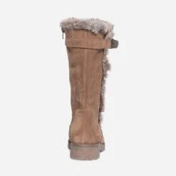 Botte Camel Fourrée En Cuir Velours 10 Botte Camel Fourrée En Cuir Velours -Caprices Chaussures Boutique WWWERM 10383810222 3