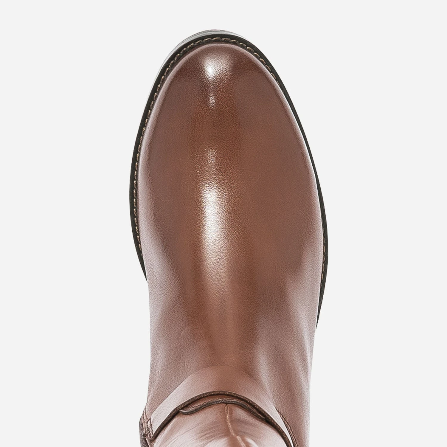 Botte CAPRICE Cognac En Cuir Et Textile à Boucle 7 Botte CAPRICE Cognac En Cuir Et Textile à Boucle – Image 5