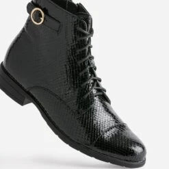 Bottine Noire Effet Python -Caprices Chaussures Boutique WWWERM 10383821135 5