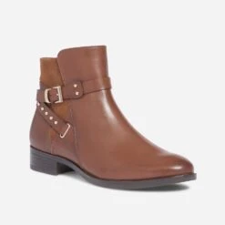 Boots CAPRICE Cognac à Bride Cloutée 8 Boots CAPRICE Cognac à Bride Cloutée -Caprices Chaussures Boutique WWWERM 10383821170 1