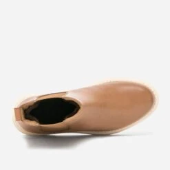 Chelsea Boots TEXTO Camel En Cuir à Semelle Crantée -Caprices Chaussures Boutique WWWERM 10383821255 4