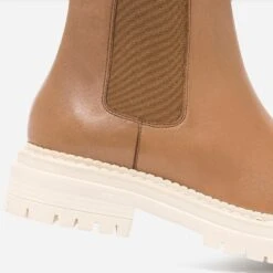 Chelsea Boots TEXTO Camel En Cuir à Semelle Crantée -Caprices Chaussures Boutique WWWERM 10383821255 5