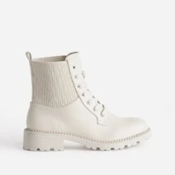 Bottine TEXTO Crème à Tige élastiquée