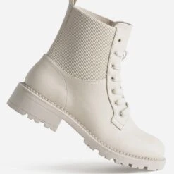 Bottine TEXTO Crème à Tige élastiquée -Caprices Chaussures Boutique WWWERM 10383821310 5