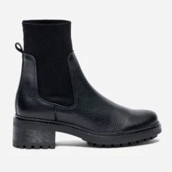 Chelsea Boots-chaussette TEXTO Noir En Cuir