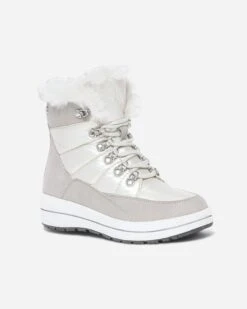 Boots CAPRICE Blanc Bi Matière Fourré -Caprices Chaussures Boutique WWWERM 10383821460 1