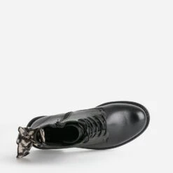 Bottine TEXTO Noire En Cuir à Nœud Imprimé -Caprices Chaussures Boutique WWWERM 10383821470 4