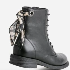 Bottine TEXTO Noire En Cuir à Nœud Imprimé -Caprices Chaussures Boutique WWWERM 10383821470 5