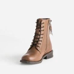 Bottine TEXTO Camel En Cuir à Nœud Imprimé -Caprices Chaussures Boutique WWWERM 10383821471 2