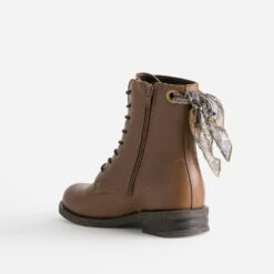 Bottine TEXTO Camel En Cuir à Nœud Imprimé -Caprices Chaussures Boutique WWWERM 10383821471 3