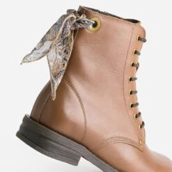 Bottine TEXTO Camel En Cuir à Nœud Imprimé -Caprices Chaussures Boutique WWWERM 10383821471 5