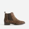 Chelsea Boots Camel éco-conçu Cuir Velours à Motif Léopard -Caprices Chaussures Boutique WWWERM 10383821497 0