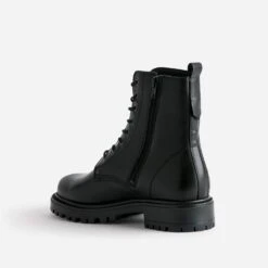 Boots à Lacet TEXTO Noir Cuir à Semelle Crantée -Caprices Chaussures Boutique WWWERM 10383821517 3