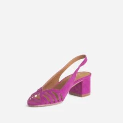 Sandale Slingback Rose En Cuir Velours 10 Sandale Slingback Rose En Cuir Velours -Caprices Chaussures Boutique WWWERM 10383930000 2