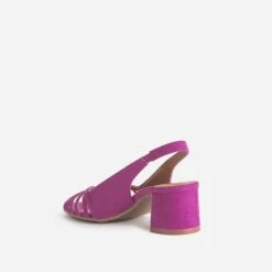 Sandale Slingback Rose En Cuir Velours 11 Sandale Slingback Rose En Cuir Velours -Caprices Chaussures Boutique WWWERM 10383930000 3