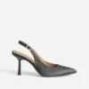 Escarpin Slingback TEXTO Noir Satiné -Caprices Chaussures Boutique WWWERM 10383930009 0