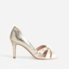 Escarpin Open-toe Doré Métallisé Froissé 2 Escarpin Open-toe Doré Métallisé Froissé -Caprices Chaussures Boutique WWWERM 10383930104 0