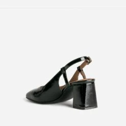 Escarpin Slingback Noir Verni à Bout Carré 11 Escarpin Slingback Noir Verni à Bout Carré -Caprices Chaussures Boutique WWWERM 10383930105 3