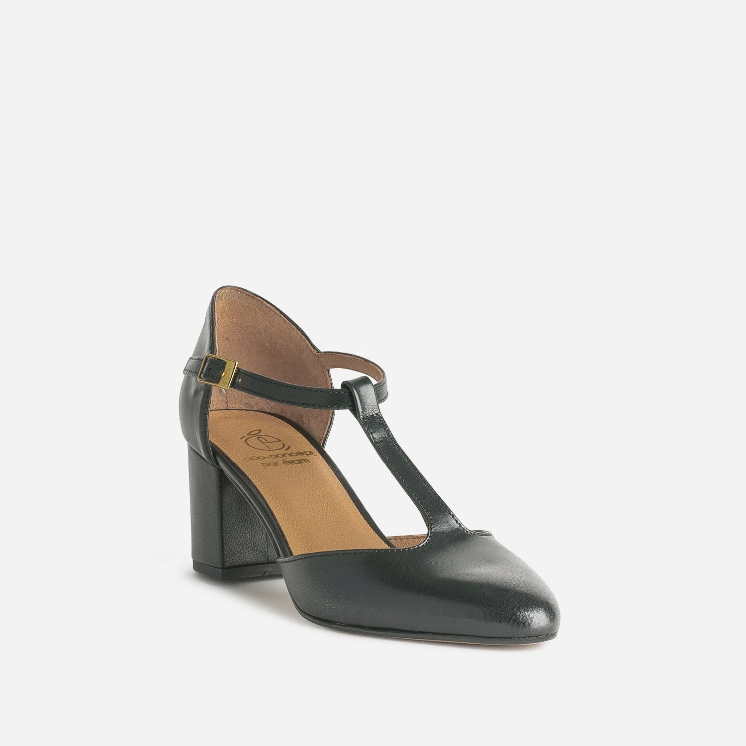 Escarpin-salomé Noir éco-conçu En Cuir 4 Escarpin-salomé Noir éco-conçu En Cuir – Image 2