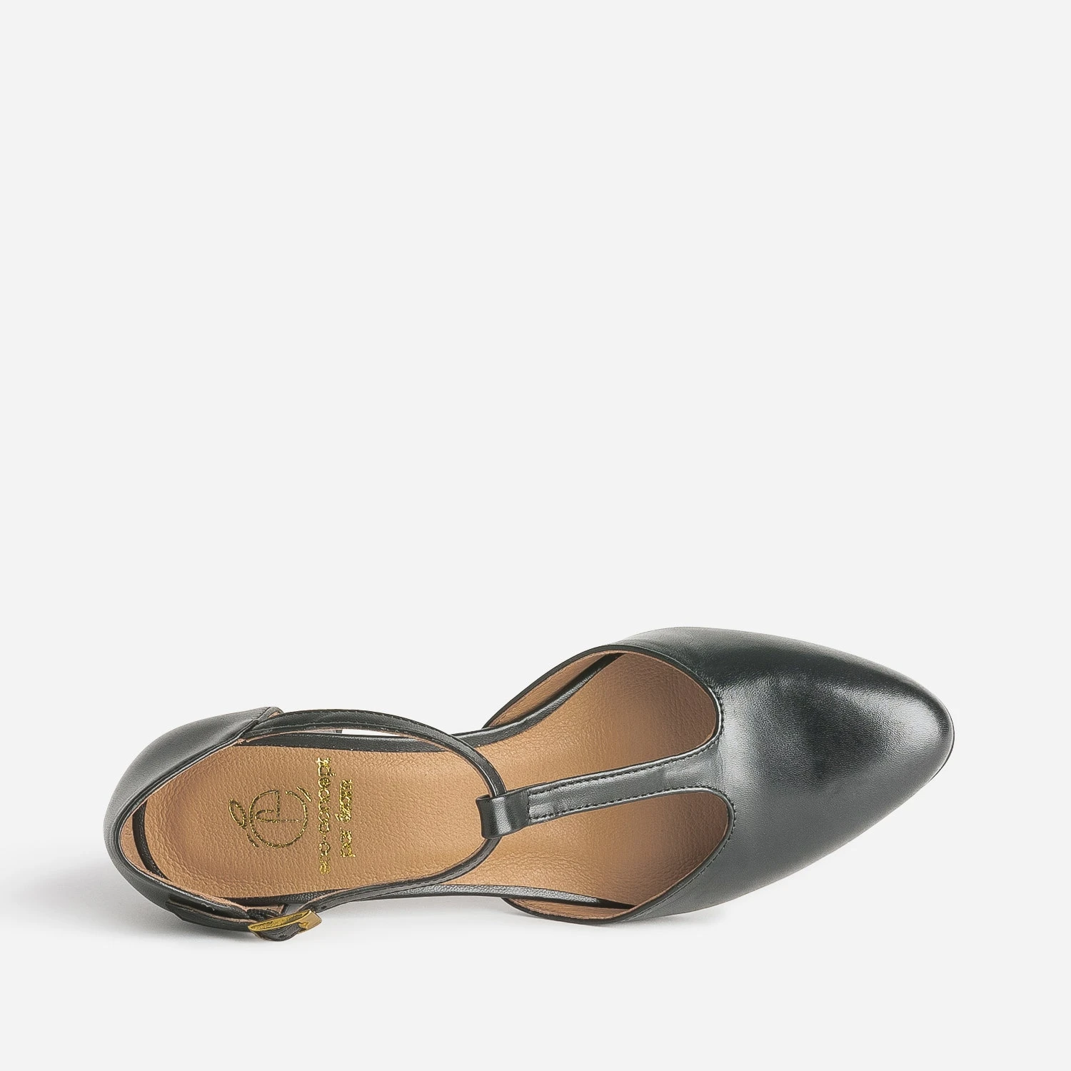 Escarpin-salomé Noir éco-conçu En Cuir 7 Escarpin-salomé Noir éco-conçu En Cuir – Image 5