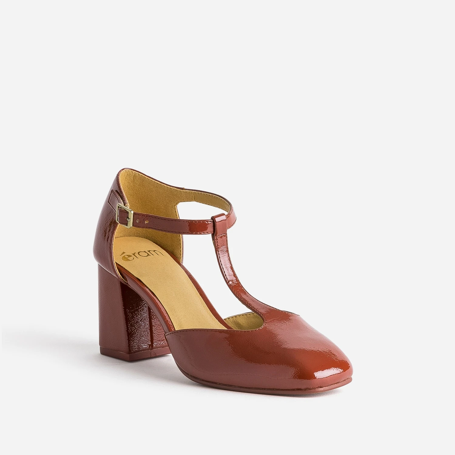 Babies Salomé Cognac Vernie à Talon 4 Babies Salomé Cognac Vernie à Talon – Image 2