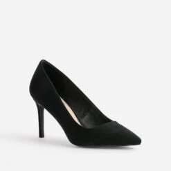 Escarpin TEXTO Noir Suédé éco-conçu à Talon Fin -Caprices Chaussures Boutique WWWERM 10383960002 1