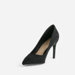 Escarpin TEXTO Noir Suédé éco-conçu à Talon Fin -Caprices Chaussures Boutique WWWERM 10383960002 2