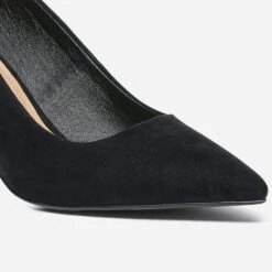 Escarpin TEXTO Noir Suédé éco-conçu à Talon Fin -Caprices Chaussures Boutique WWWERM 10383960002 5