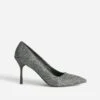 Escarpin TEXTO Gris Pailleté Avec Découpe Biais -Caprices Chaussures Boutique WWWERM 10383960015 0