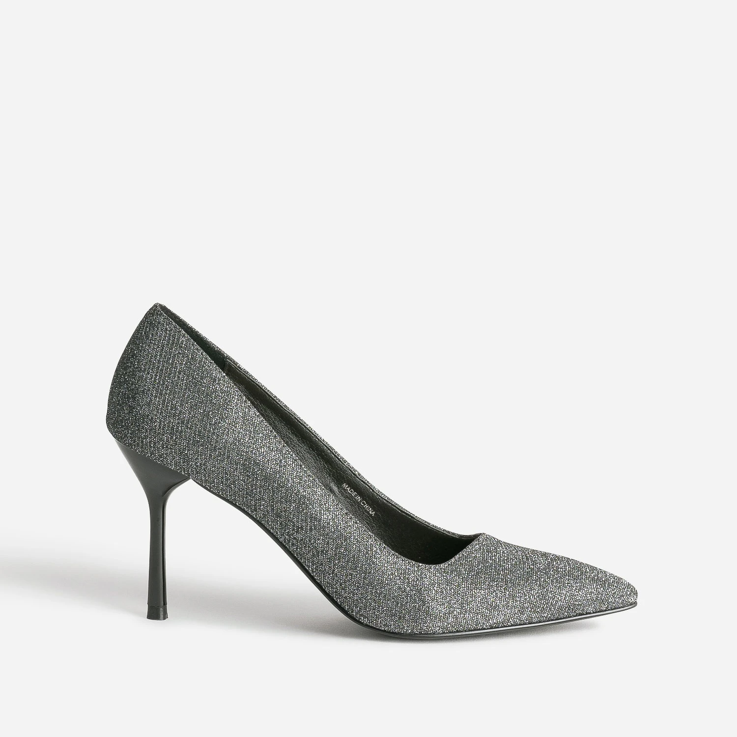 Escarpin TEXTO Gris Pailleté Avec Découpe Biais 3 Escarpin TEXTO Gris Pailleté Avec Découpe Biais