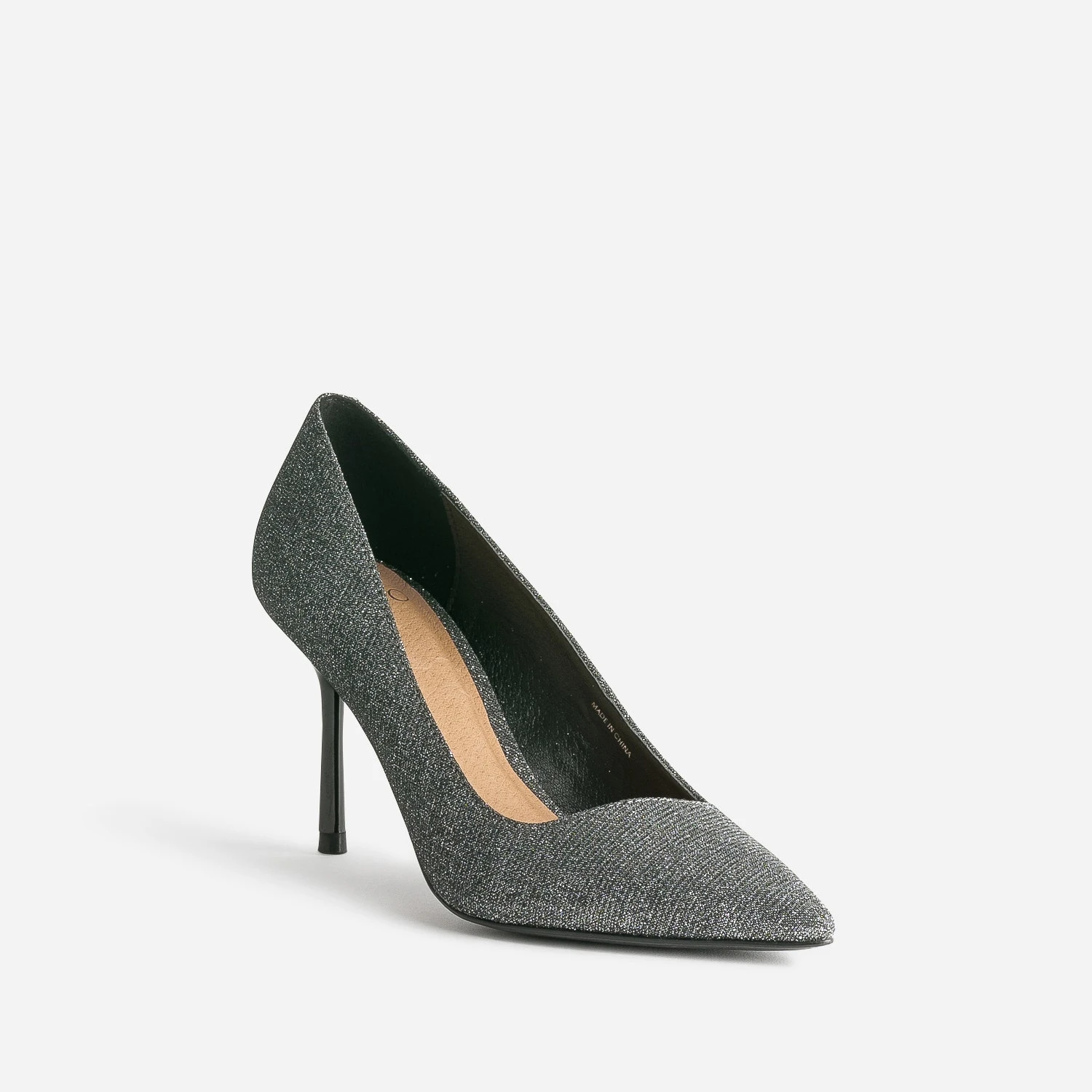 Escarpin TEXTO Gris Pailleté Avec Découpe Biais 4 Escarpin TEXTO Gris Pailleté Avec Découpe Biais – Image 2