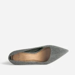Escarpin TEXTO Gris Pailleté Avec Découpe Biais 11 Escarpin TEXTO Gris Pailleté Avec Découpe Biais -Caprices Chaussures Boutique WWWERM 10383960015 4