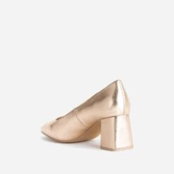 Escarpin Rose Cuivré Métallisé à Bout Carré -Caprices Chaussures Boutique WWWERM 10383960016 3