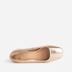 Escarpin Rose Cuivré Métallisé à Bout Carré -Caprices Chaussures Boutique WWWERM 10383960016 4